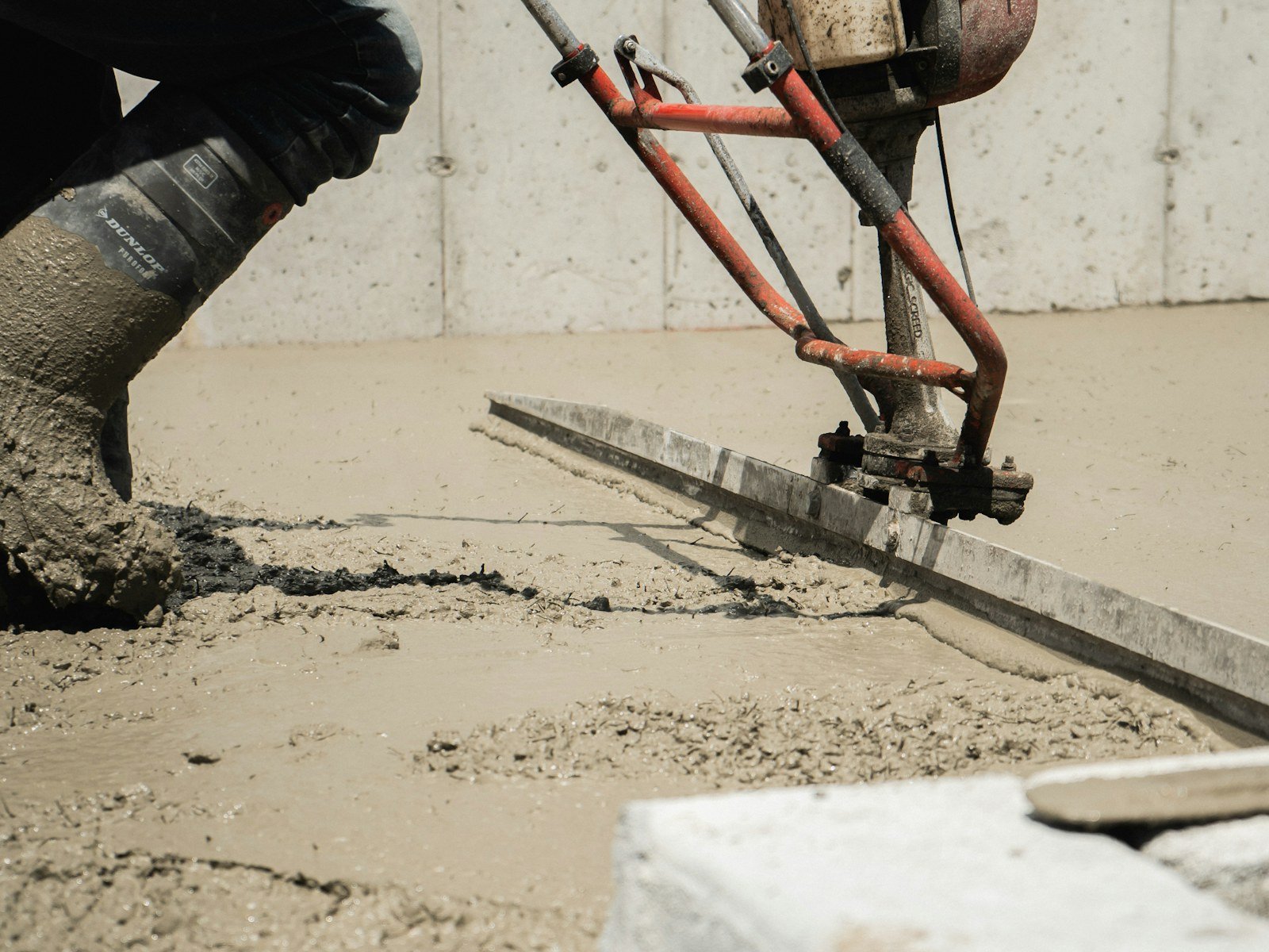 Close-up of finished concrete