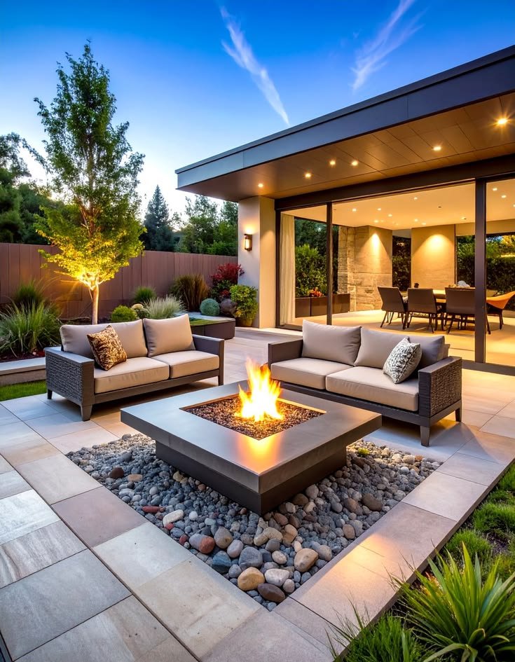 Backyard entertainment patio