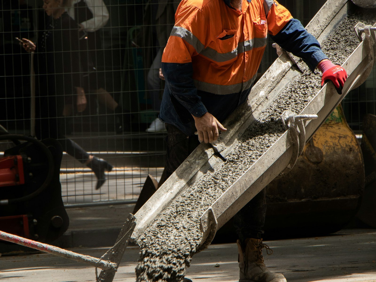 Exposed aggregate concrete driveway